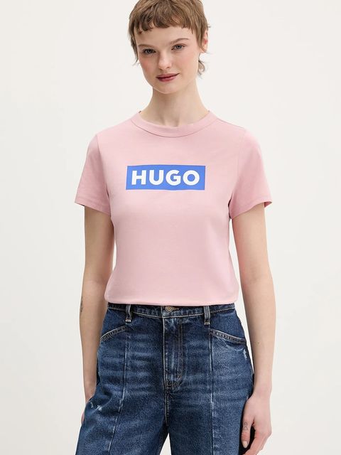 Hugo Blue t-shirt bawełniany Classic Tee_B - zdjęcie produktu nr 1