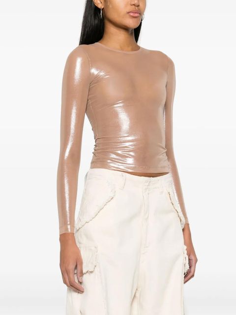 Diesel T-Clau-M1 semi-sheer top - Neutrals
