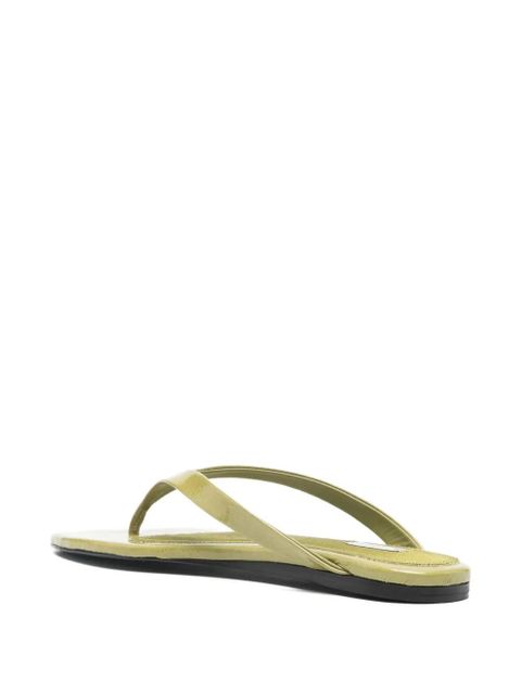 AMI Paris leather flat sandals - Green