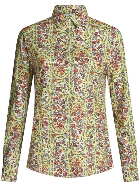 ETRO floral-print cotton shirt - Green - zdjęcie produktu nr 1