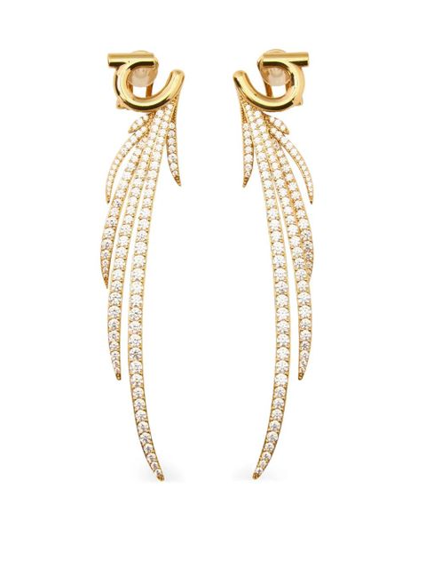 Ferragamo earrings with crystals - Gold - zdjęcie produktu nr 1