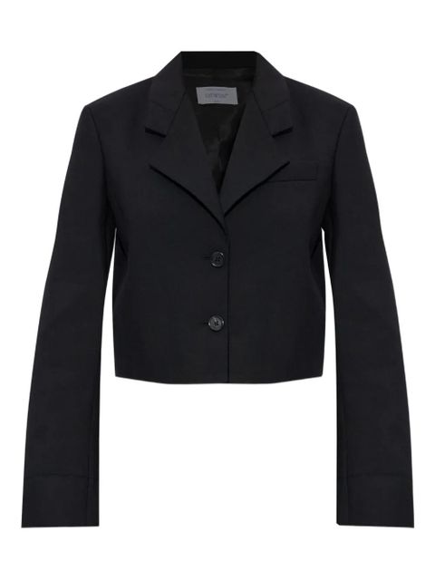 Off-White logo-print cropped blazer - Black - zdjęcie produktu nr 1