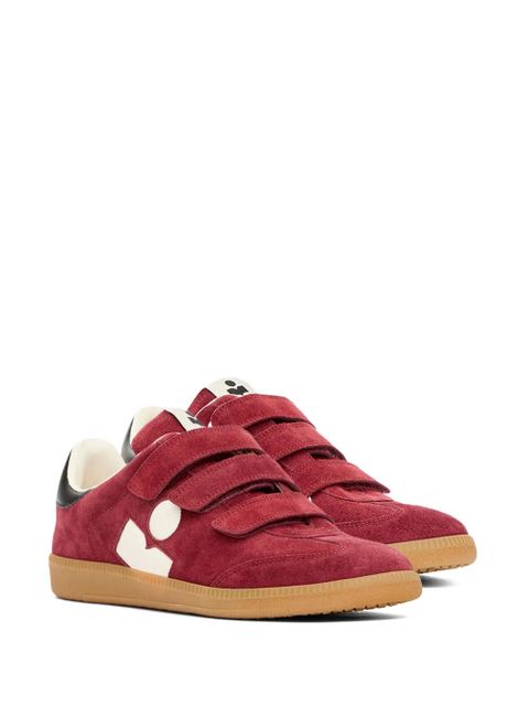 ISABEL MARANT Beth touch-strap suede sneakers - Red - zdjęcie produktu nr 2