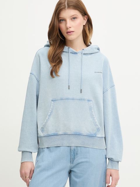 Guess Jeans bluza z kapturem damska bawełniana - zdjęcie produktu nr 2