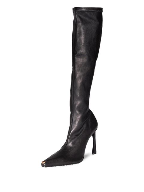 Marine Serre knee high heeled boots - Black - zdjęcie produktu nr 1