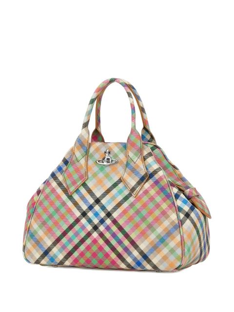 Vivienne Westwood medium Yasmine plaid tote bag - Neutrals - zdjęcie produktu nr 2