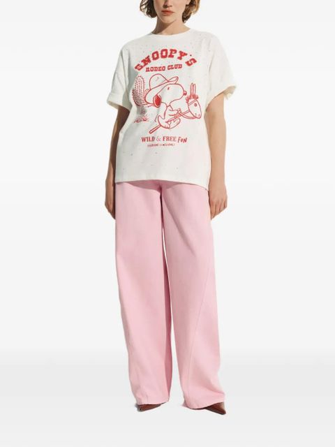 Essentiel Antwerp rhinestone-embellished graphic-print T-shirt - Neutrals - zdjęcie produktu nr 2