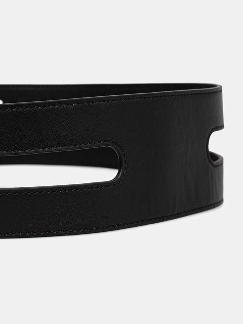 Marciano by Guess pasek skórzany damski kolor czarny 5BGZ25 7414A