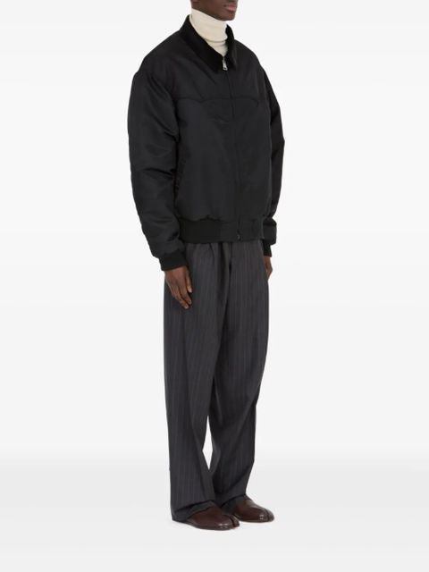 Maison Margiela corduroy-collar bomber jacket - Black