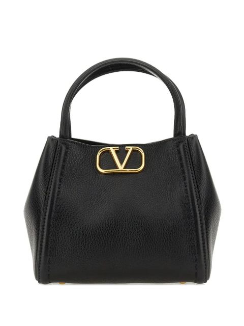Valentino Garavani small Alltime leather tote bag - Black - zdjęcie produktu nr 1