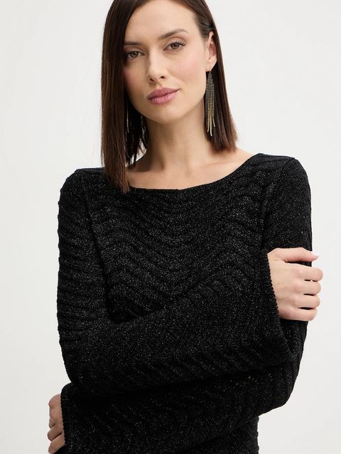 Guess sukienka CHEVRON kolor czarny mini prosta W5BK83 Z0192 - zdjęcie produktu nr 2