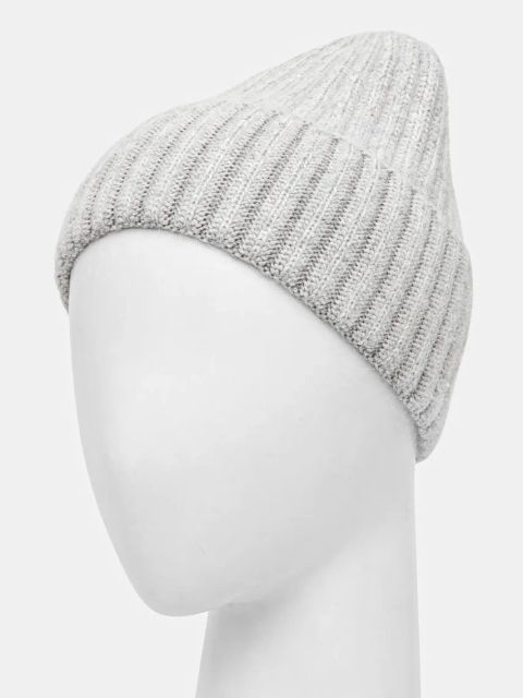 Answear.LAB czapka wełniana kolor szary wełniana