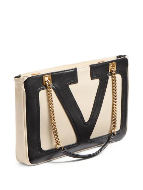 Valentino Garavani small Viva Superstar leather tote bag - Neutrals