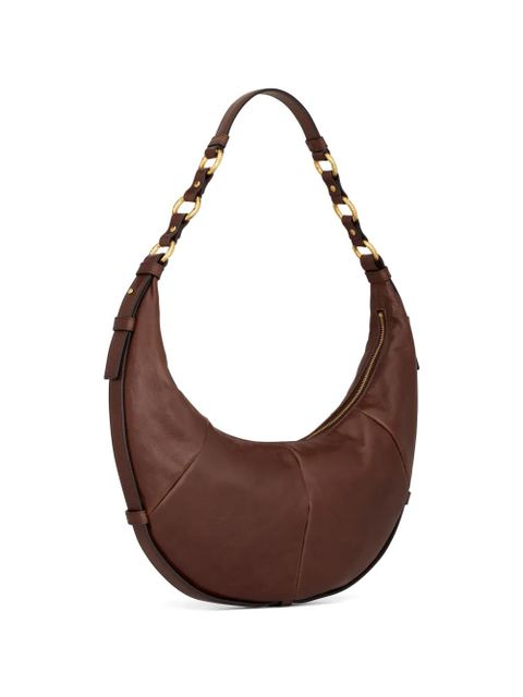 Saint Laurent Saharienne leather shoulder bag - Brown