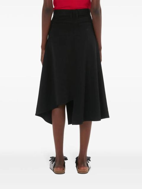 JW Anderson hanky-hem asymmetric skirt - Black