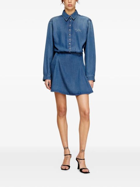 Diesel De-Drevia-S buttoned mini dress - Blue