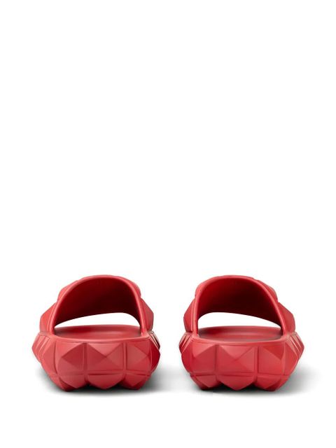 Valentino Garavani studded-embellishment slides - Red