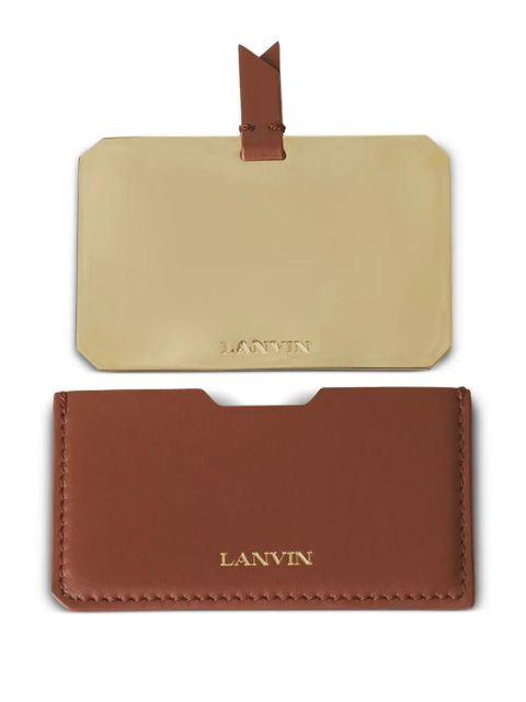 Lanvin leather stitched cardholder - Brown