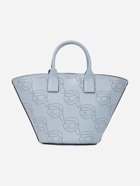 Karl Lagerfeld torebka skórzana IKON kolor niebieski A1W30491