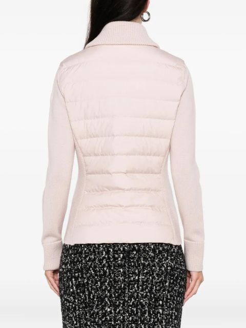 Moncler zip-fastening quilted cardigan - Pink - zdjęcie produktu nr 2