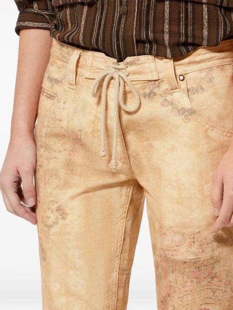 ISABEL MARANT Camila abstract-pattern trousers - Neutrals