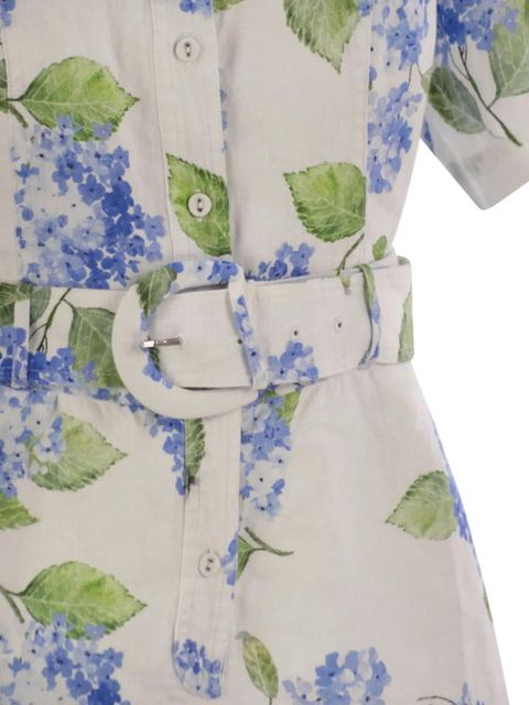 MC2 Saint Barth Carola floral-print belted playsuit - Neutrals