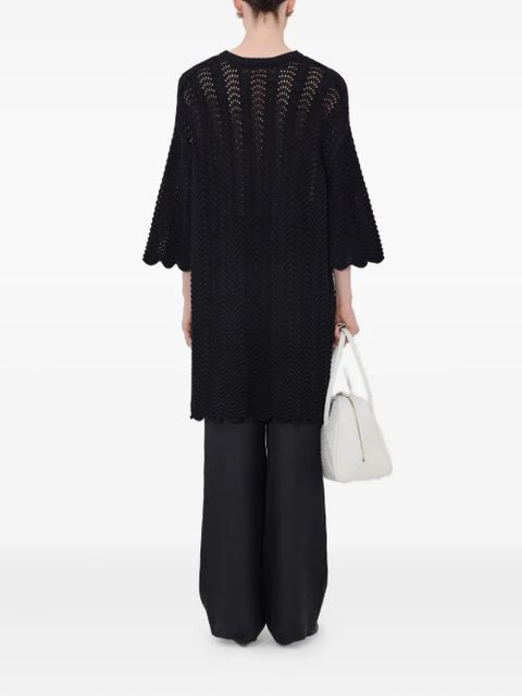 LouLou de Saison Wafa drop-shoulder midi dress - Black