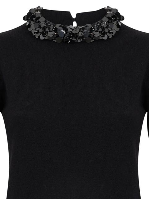Ulla Johnson Liv embroidered knit top - Black