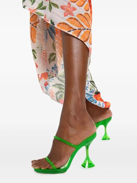 Amina Muaddi 95mm slip-on sandals - Green