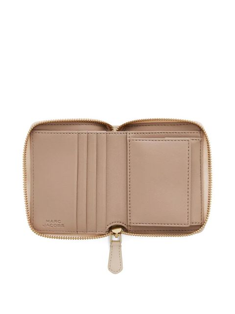 Marc Jacobs The Slim Compact zip leather wallet - Neutrals
