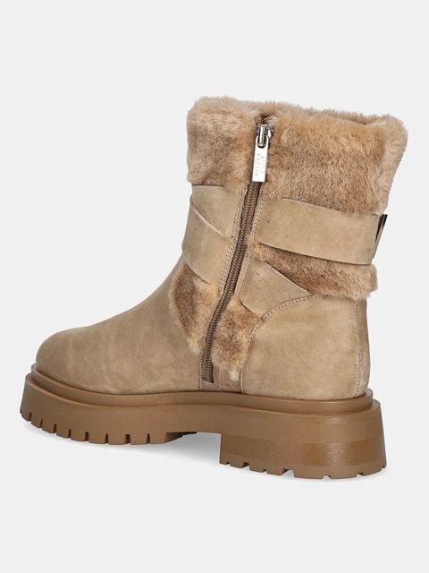 Steve Madden botki Lodge damskie kolor beżowy na płaskim obcasie 11004980