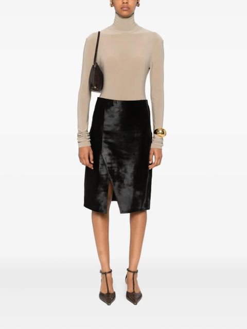 LouLou de Saison side-split calf-hair skirt - Brown - zdjęcie produktu nr 2