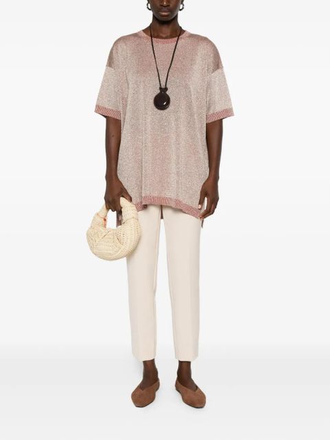 Missoni metallic-effect side-split top - Red - zdjęcie produktu nr 2