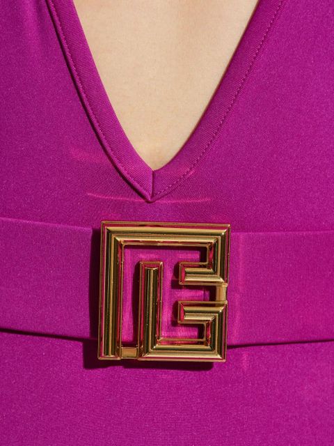 Balmain belted swimsuit - Purple - zdjęcie produktu nr 2