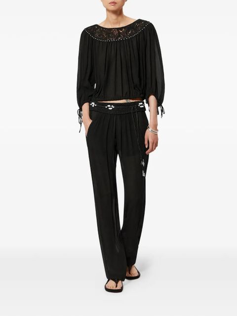 ISABEL MARANT Nelida lace beaded blouse - Black - zdjęcie produktu nr 2