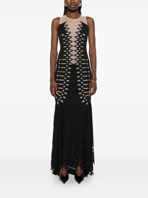 Blumarine cutout sleeveless maxi dress - Black