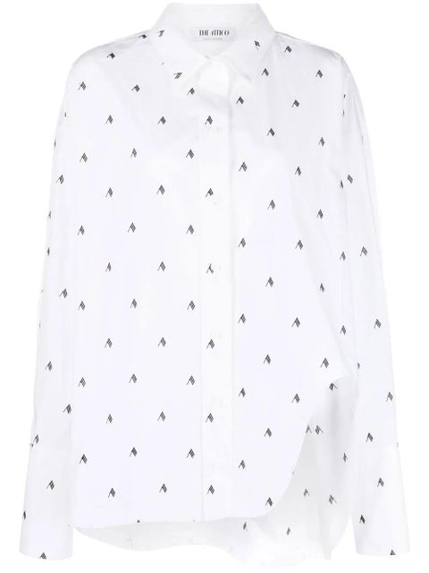 The Attico Diana oversized logo-print shirt - White - zdjęcie produktu nr 1
