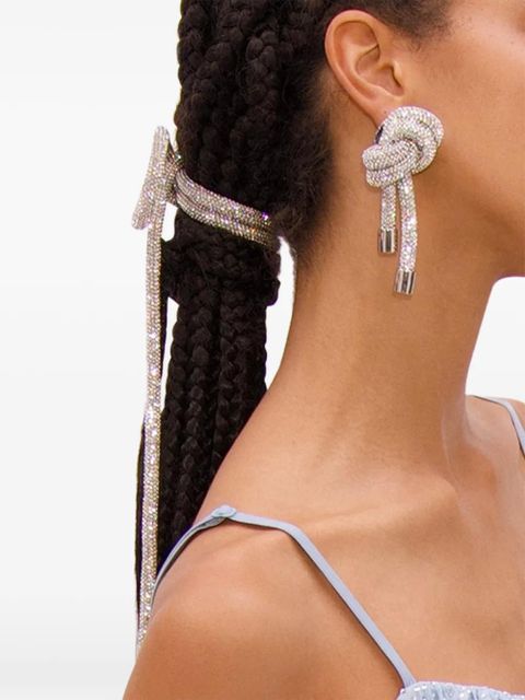 AREA crystal knot earrings - Silver - zdjęcie produktu nr 2
