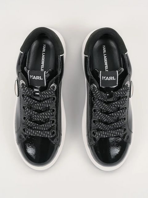 Karl Lagerfeld sneakersy skórzane KAPRI LUG damskie kolor czarny KL67531