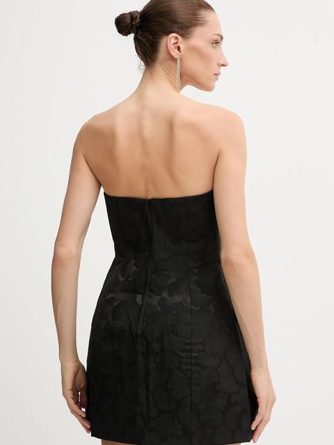 Bardot sukienka kolor czarny mini rozkloszowana 60099DB