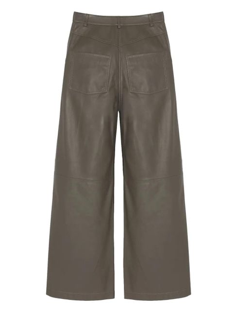 Yves Salomon leather wide-leg trousers - Grey - zdjęcie produktu nr 2