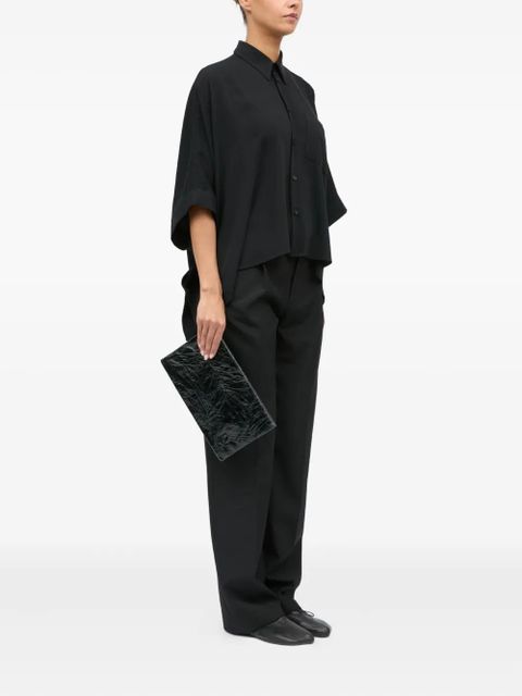 MM6 Maison Margiela single-stitch logo clutch bag - Black - zdjęcie produktu nr 2