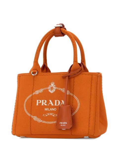 Prada mini Jardinière canvas tote bag - Orange