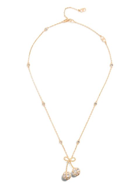 Valentino Garavani Cherryfic crystal-embellished necklace - Gold