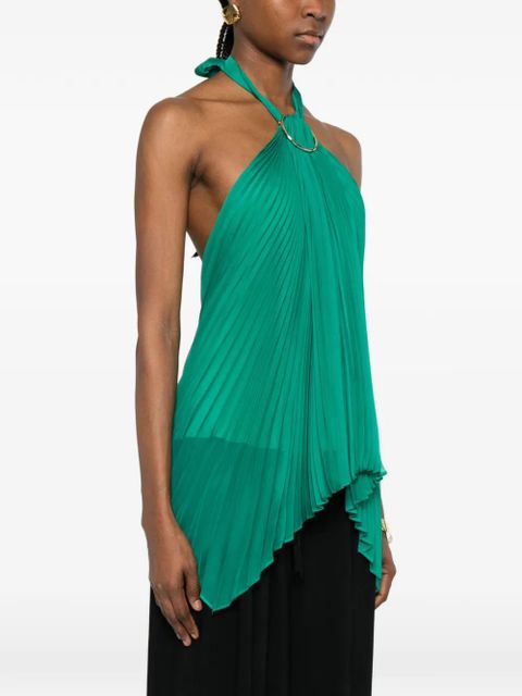 Max Mara Mxevalzer ring pleated top - Green