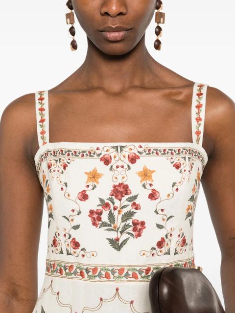 Agua By Agua Bendita Lima floral maxi dress - Neutrals