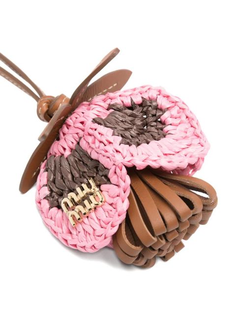 Miu Miu crochet flower bag charm - Brown - zdjęcie produktu nr 2
