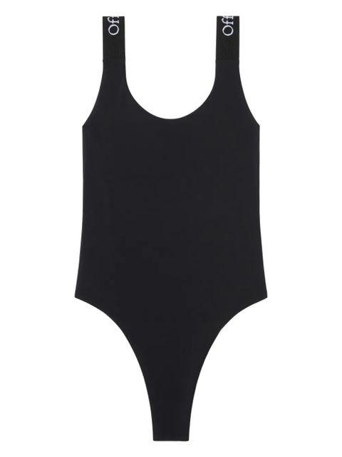 Off-White logo-band swimsuit - Black - zdjęcie produktu nr 1