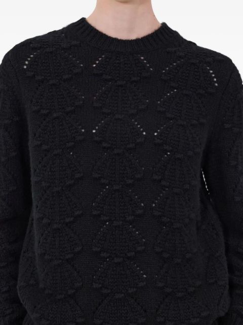 LouLou de Saison Cleidy crochet 3D motif sweater - Black - zdjęcie produktu nr 2