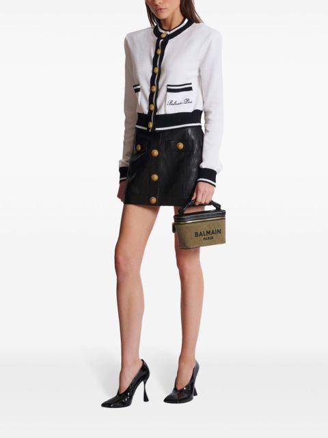 Balmain B-Army panelled makeup bag - Green - zdjęcie produktu nr 2